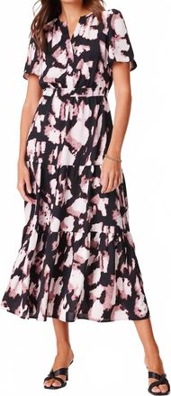 Nic+Zoe Spring Shadow Daydream Dress In Black Multi
