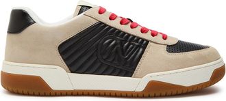 Valentino Garavani VG New Sneaker 1 Panelled Suede Sneakers - Beige - 44 (IT44 / UK10)