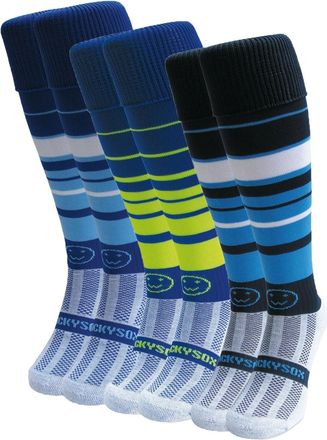 Wackysox Making Waves 3 Pair Saver Packs Knee Length Sports Socks - For all sports inc. Riding, Hockey, Rugby, Running
