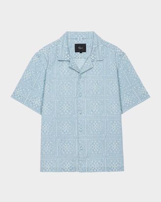 Rails Mens Tyler Embroidered Short-Sleeve Shirt