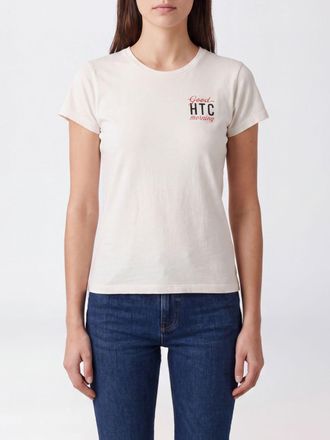 HTC T-shirt slim fit in cotone con logo a contrasto