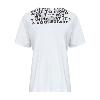 Maison Margiela White Graphic Print V-Neck T-shirt