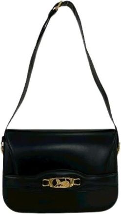 Celine Pre-owned Shoulder Bags, female, Black, Size: ONE SIZE Pre-owned Leather Shoulder Bag