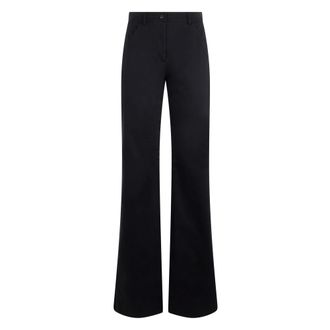 Alberta Ferretti Broeken, Dames, Zwart, S, Katoen, Palazzo Broek