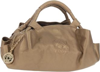 Loewe Anagram Logo Nappa Aire Hand Bag Leather Gold Leather Handbag (Pre-Owned)