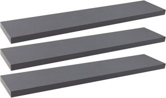 Woltu Estanter&iacute;a De Pared De Mdf Juego De 3 Negro 100cm - Woltu