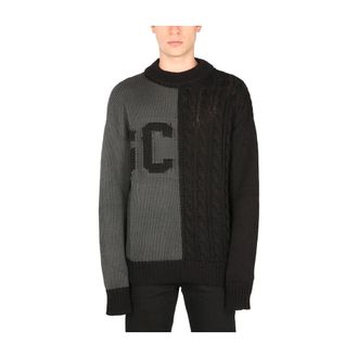 GCDS Jumper With Logo - male - GCDS - Round-neck Knitwear - Gray - M - Knitwear