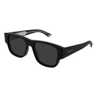 Gucci Square Zonnebrillen - Heren - Zonnebrillen - Zwart - 54 MM - Accessoires