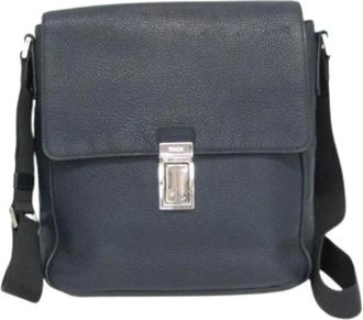 Prada Pre-owned Cross Body Bags, male, Blue, Size: ONE SIZE Pre-owned 2Vd005 Messenger Bag