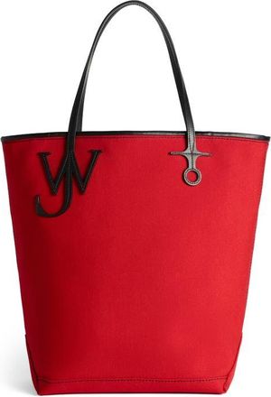J.W.Anderson Tall Anchor Canvas Tote in Red/Black at Nordstrom