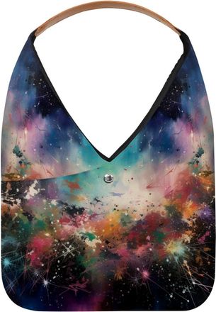 Generic Dreamy Starry Sky Star Night Reusable Lightweight Grocery Bags - Foldable Into Compact Pouch, Washable & Sturdy, Multipurpose for Shopping and Travel