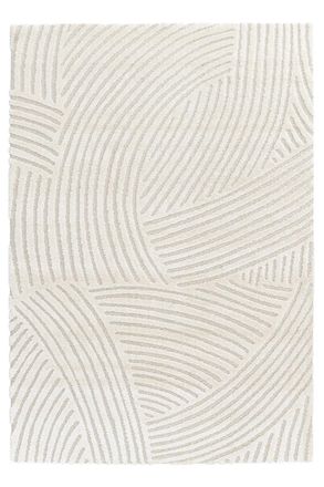 AFK Living Alfombra muy suave con efecto relieve beige 160 x 230 cm