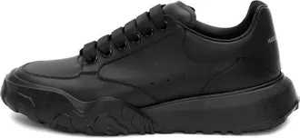 Alexander McQueen Oversized Court Trainer Black Leather 634619WIA981000