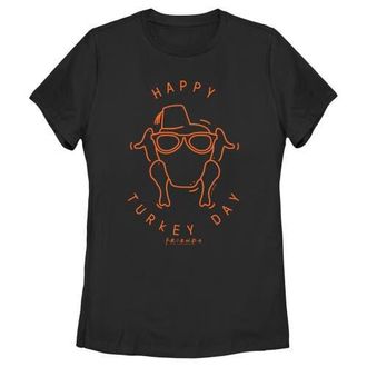 Friends Womens Friends Happy Turkey Day Icon Graphic T-Shirt in Black at Nordstrom, Size Xx-Large