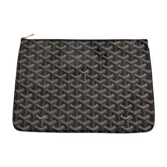Goyard Saint Louis Black Pvc Leather Pouch (Pre-Owned)