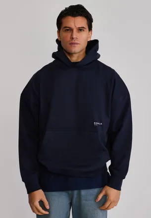 Siksilk Sudadera con Capucha para Hombres Azul Gr&aacute;fica XXL
