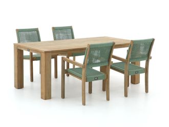 Rough Country Rustic Furniture ROUGH Batang/ROUGH-X 200cm dining tuinset 5-delig stapelbaar