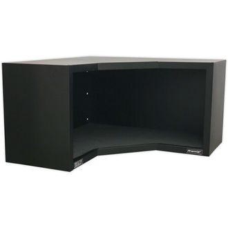 Loops 930mm Heavy Duty Modular Corner Wall Cabinet - Steel Construction - Fixings in Metallics
