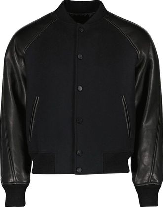 Givenchy Jassen, Heren, Zwart, L, Wol, Mix-material Blouson