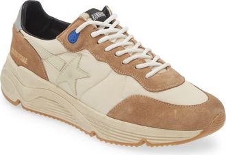 Golden Goose Running Sole Low Top Sneaker in Ivory/Grey/Tobacco 15537 at Nordstrom, Size 12Us