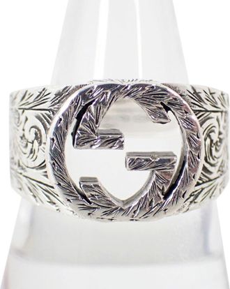 Gucci Sterling Silver 925 Band Ring (Pre-Owned)