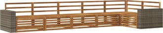 vidaXL Conjunto De Sof&aacute;s De Exterior 6 Uds. Natural Vidaxl