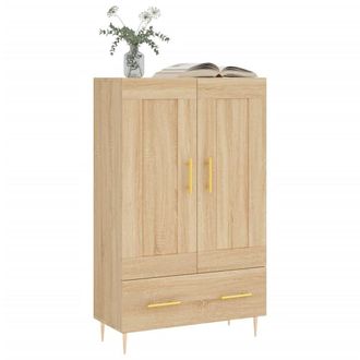 Berkfield Home Highboard Sonoma Oak 69.5x31x115 cm Engineered Wood in Light Tan
