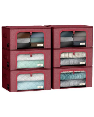 Sorbus 6 Pack Small Foldable Storage Box