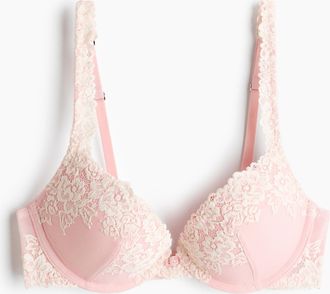 H&M Super-Push-up-BH aus Spitze - Hellrosa/Cremefarben