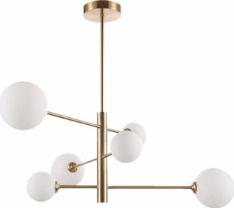 OEM Light Prestige Dorado L&aacute;mpara Colgante Dorada Blanca 79 Cm
