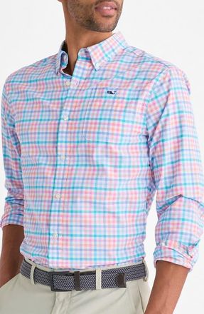 Vineyard Vines Mangrove UPF 30+ Button-Down Shirt in Toucan at Nordstrom, Size X-Large