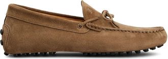 Tod's Loafers met strikdetail - Heren - Loafers - Bruin - 41 EU - Leer - Schoenen