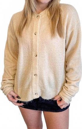 Olivaceous Gillian Oversized Knit Cardigan In Cream