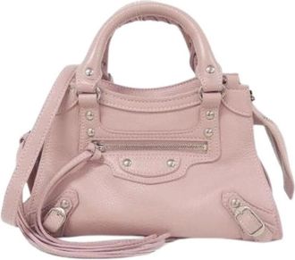 Balenciaga Pre-owned Mini Bags, female, Pink, Size: ONE SIZE Pre-owned Leather handbags