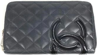 Chanel Pre-owned Wallets, female, Black, Size: ONE SIZE Pre-owned Leather Wallet