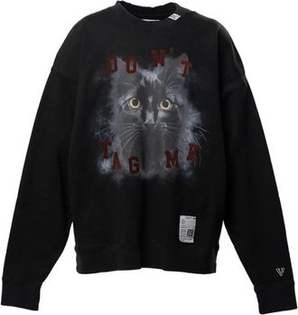 Miharayasuhiro Cat Printed Sweatshirt - Heren - Sweatshirts - Zwart - S - Hoodies & sweatvesten