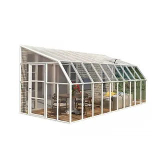 Palram Lean To Greenhouse Sun Room Clear 8 x 20 - L632 x W257 x H266 cm in White