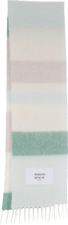 Maison Kitsun&eacute; Multicolor Striped Alpaca-Blend Scarf