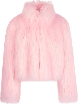 Marc Cain Nepbont jas - Dames - Jassen - Roze - M - Nepbont - Jassen