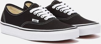 Vans Mens Vans Authentic Black / White Canvas Trainers - Size: UK 4 / eu 36.5 / us 4.5