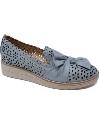 Django & Juliette Womens Omilla Slip-On In Denim-Vanilla Sole Leather