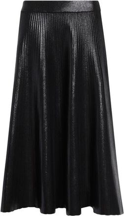 Nellie Partow Anya Shimmer Pleated Skirt in Black at Nordstrom, Size Medium