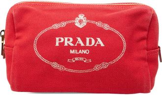 Prada Pre-owned Prada Canvas Canapa Logo Pouch B8UQ43HPERIRKHZ6