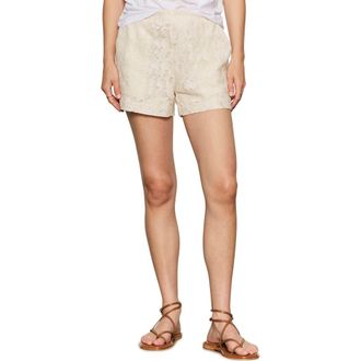 Sanctuary Lace Track Shorts in Collagen White at Nordstrom, Size X-Large
