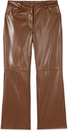 Oltre Broeken, Dames, Bruin, XL, Polyester, Flare Broeken