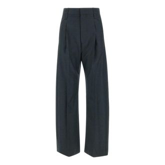 Victoria Beckham Ethel Broeken - Dames - Broeken - Grijs - Maat: 2XS Wol