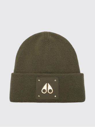 Moose Knuckles Pure Wool Beanie with Cuffed Brim and Logo Patch
