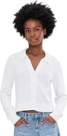 Splendid Nicolette Polo Sweater Womens Sweater White : LG (Womens 10-12), Cotton