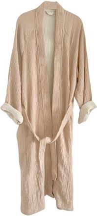 Anaya with Love Crinkled Cotton Cuddle Robe in Natural Yellow at Nordstrom