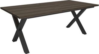 Skraut Home Mesa Comedor efecto madera roble oscuro 194x90x74cm